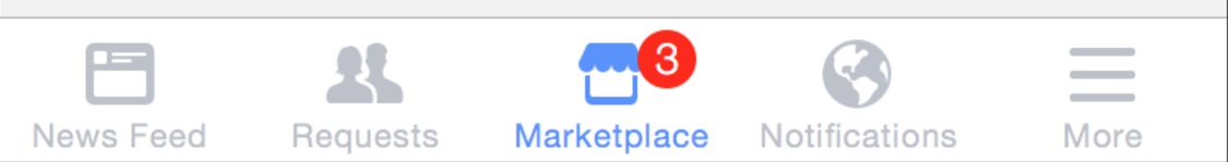 Facebook Marketplace Mobile Ansicht Shop Icon